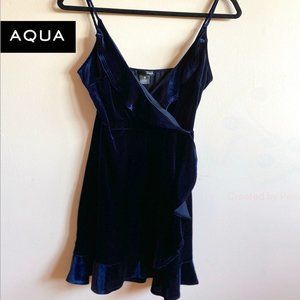 Navy Velvet Ruffle Mini by Aqua